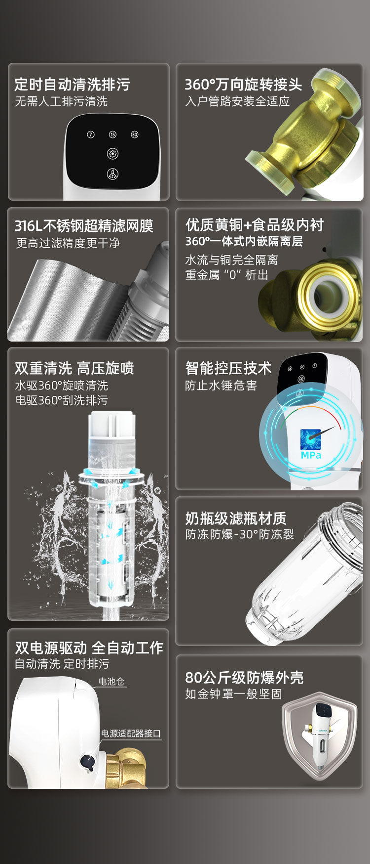 傢(jia)樂事前(qian)置過(guo)濾器(qi)CL-QZ-12産(chan)品(pin)介紹